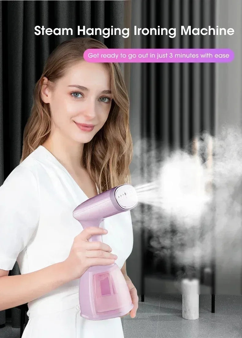 1500W Quick-Heat Hand Garment Steamer for Clothes 280ml Portable Fabric Iron for Travel Home Use Steam Generator