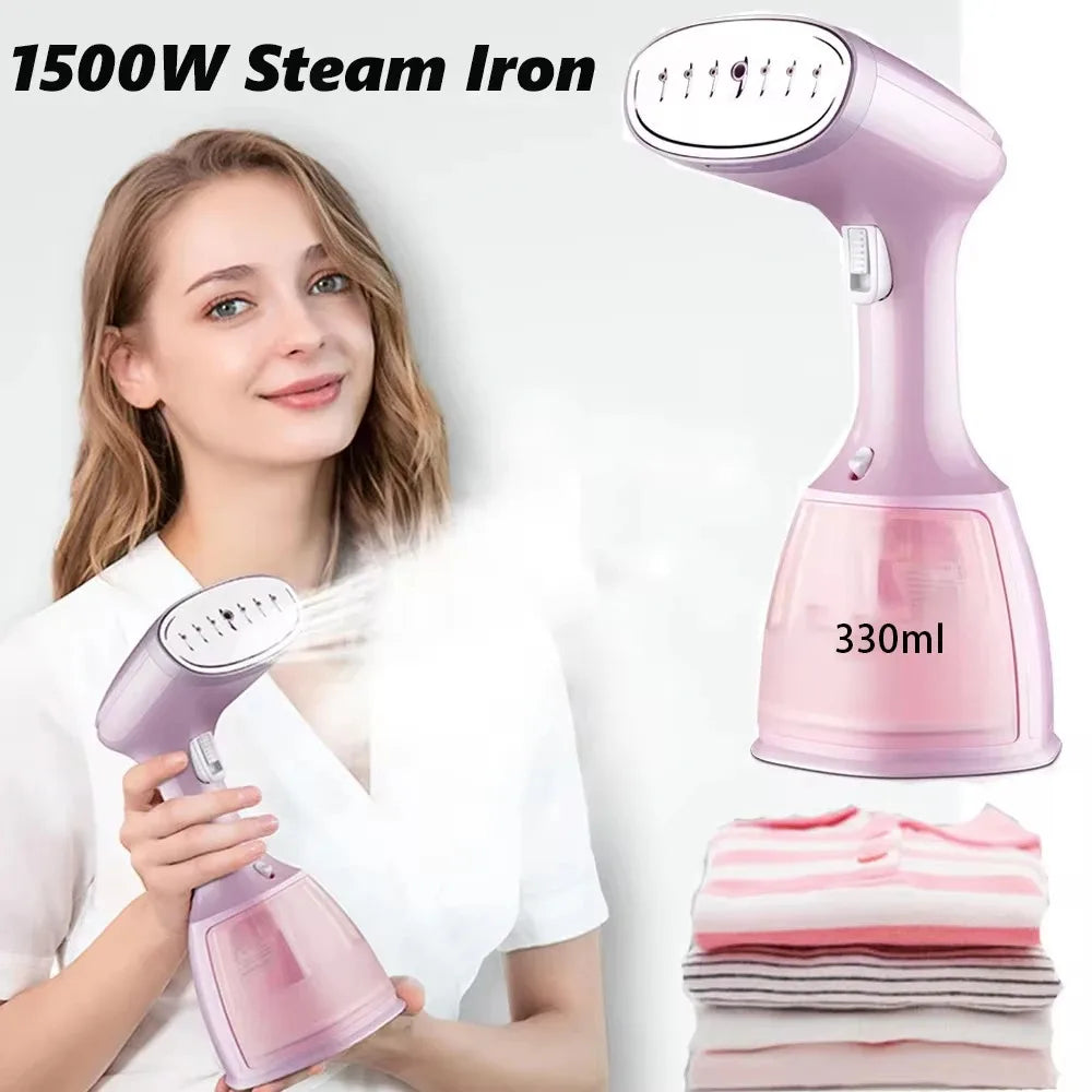 1500W Quick-Heat Hand Garment Steamer for Clothes 280ml Portable Fabric Iron for Travel Home Use Steam Generator