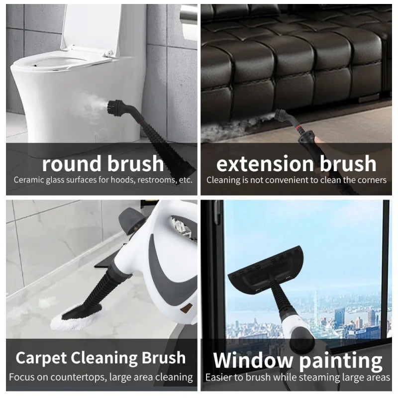 1050W Small Household Handheld Steam Cleaner for High Temperature And High Pressure Kitchen Oil Pollution Air Conditioning Clean