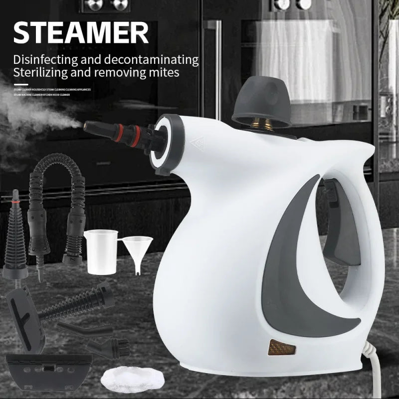 1050W Small Household Handheld Steam Cleaner for High Temperature And High Pressure Kitchen Oil Pollution Air Conditioning Clean