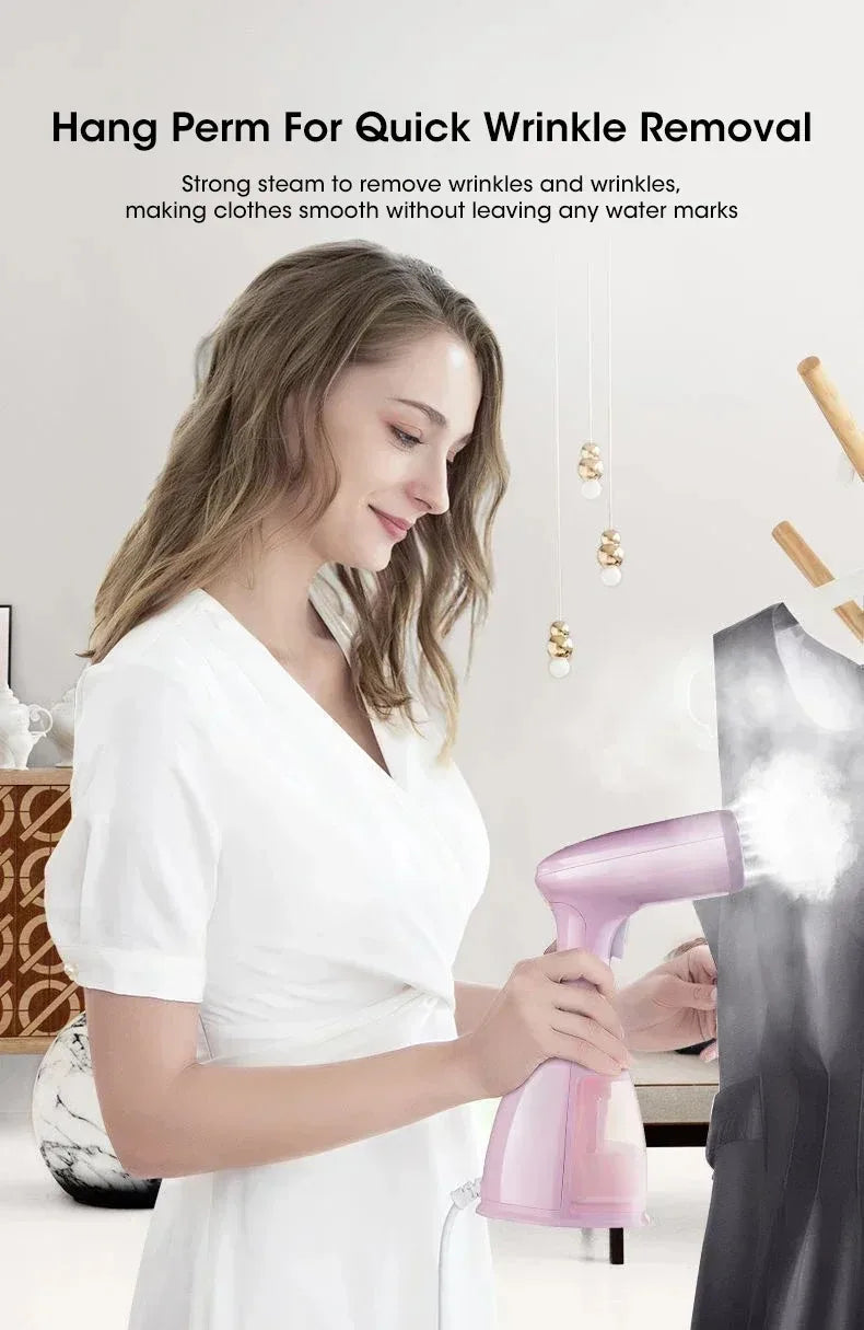 1500W Quick-Heat Hand Garment Steamer for Clothes 280ml Portable Fabric Iron for Travel Home Use Steam Generator