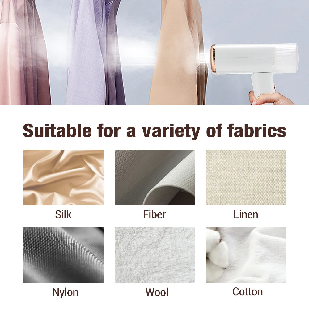 Handheld Garment Steamer 1000W Fast Heat Stainless Portable Foldable Fabric Steamer Iron For Wrinkle Removal Home Travel Use