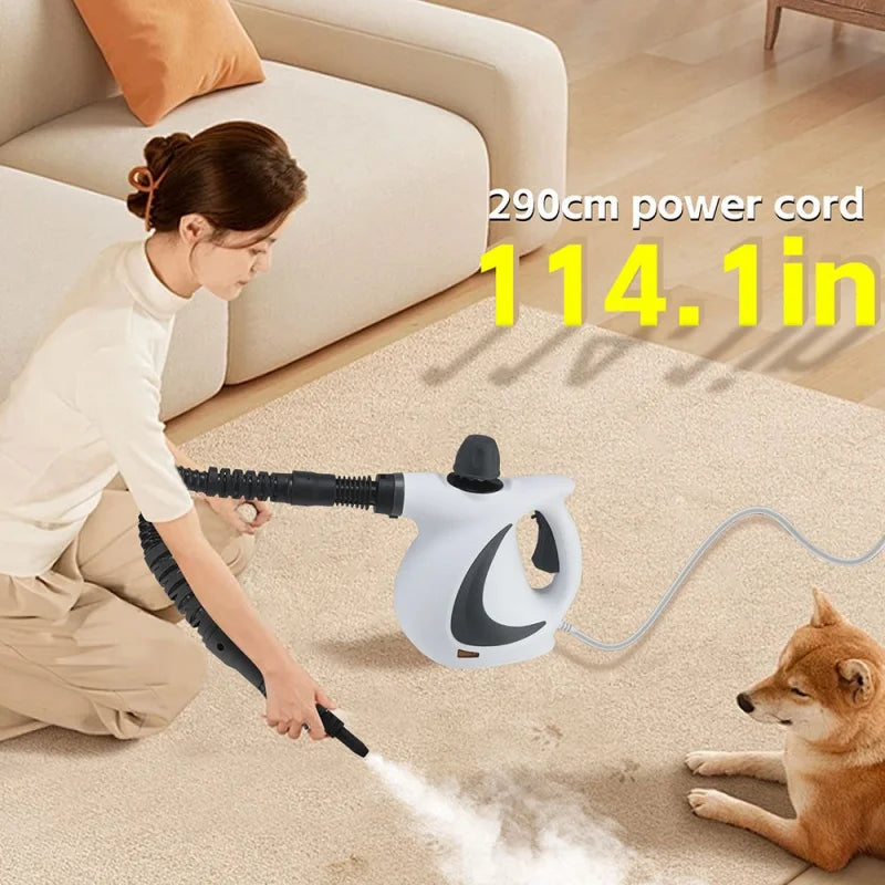 1050W Small Household Handheld Steam Cleaner for High Temperature And High Pressure Kitchen Oil Pollution Air Conditioning Clean